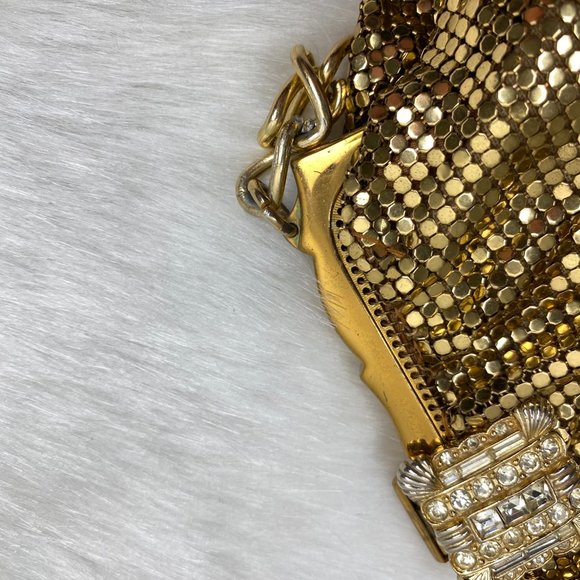 Vintage Whiting and Davis Art Deco Gold Mesh Purse - Picture 12 of 13